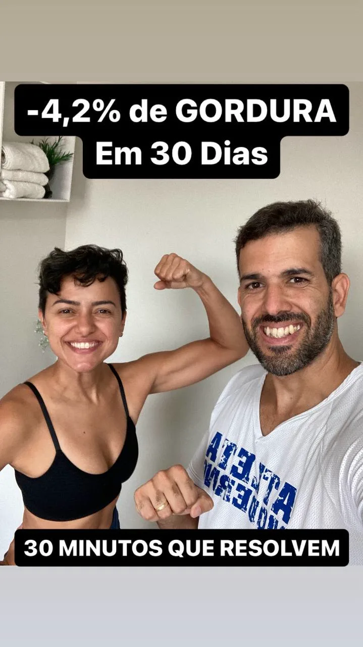Resultado de aluna: menos 4,2% de gordura em 30 dias no Atleta Moderno